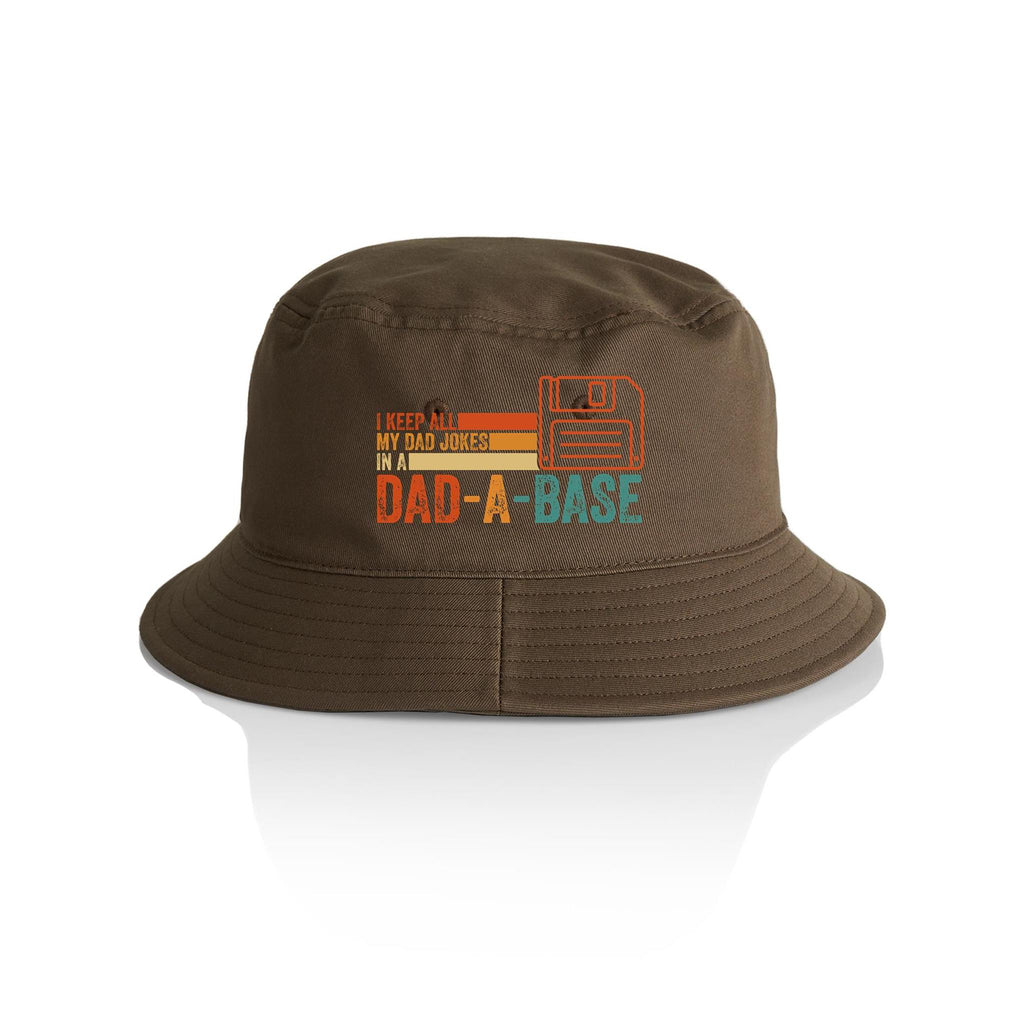 Dad-A-Base - AS Colour Bucket Hat Walnut One Size As Colour Bucket Hat Dad Printed In Australia