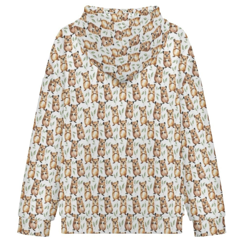 Quokkas Women's Full-Zip Hoodie