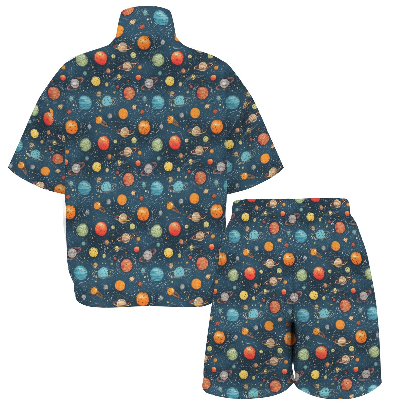 Galaxy Women's Windbreaker Short Set Women's Windbreaker Short Set Printed Offshore Space