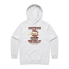 Caffeine Maintains My Sunny Personality - Womens Hoodie White Marle Womens Hoodie Coffee Printed In Australia