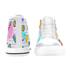 80's Grid - Kids' High Top Canvas Shoes Kids High Top Canvas Shoes Printed Offshore Retro