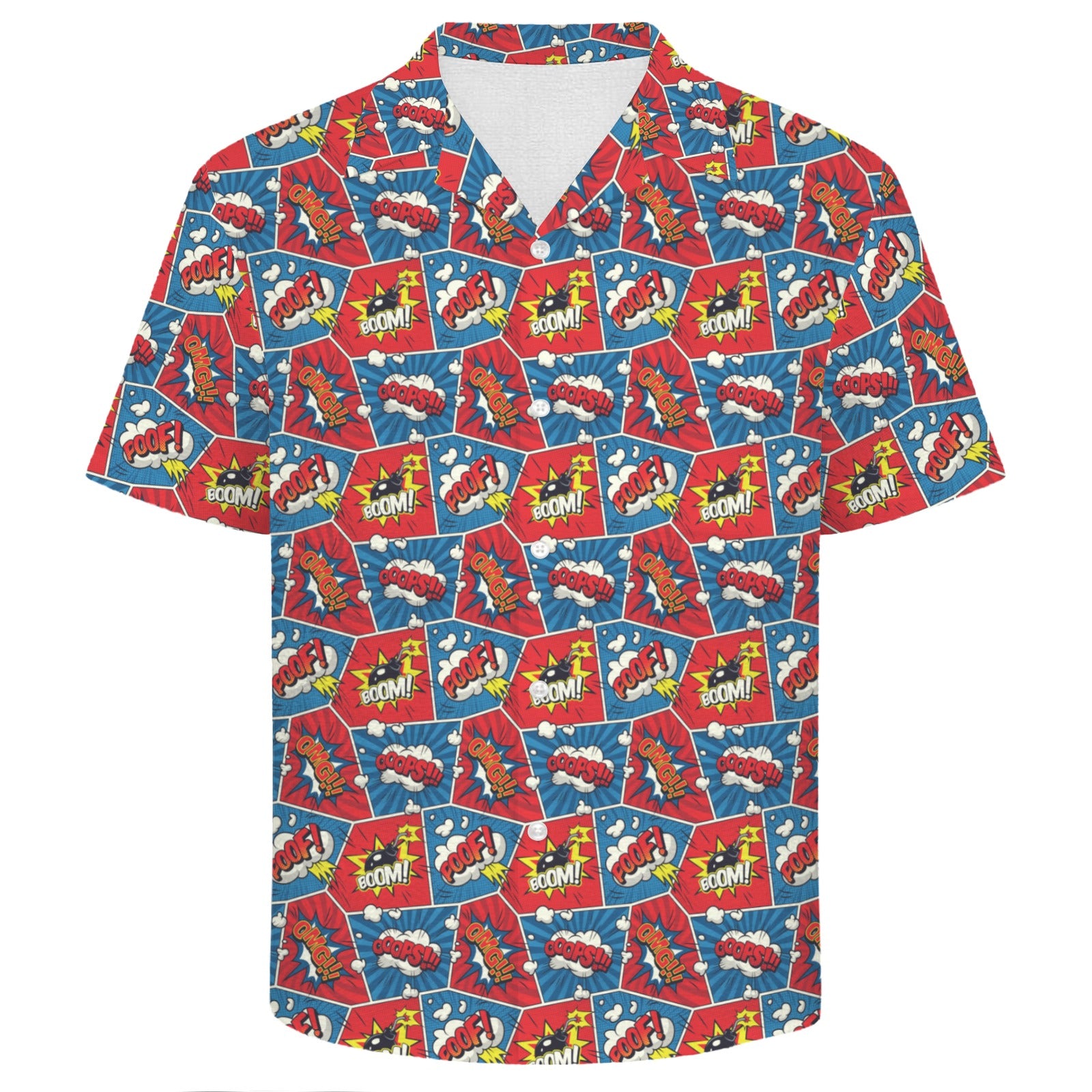 Comic Book Men's Crinkle Hawaiian Shirt