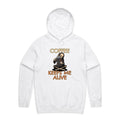 Coffee Keeps Me Alive, Skeleton Men's AS Colour Hoodie White Mens Hoodie Coffee Printed In Australia