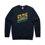 The Best Dad In The Galaxy - AS Colour Stencil Crew Navy Sweatshirt Dad Printed In Australia