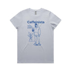 Caffeinista, Caffeine Women's AS Colour T-shirt Powder Womens T-shirt Coffee Printed In Australia