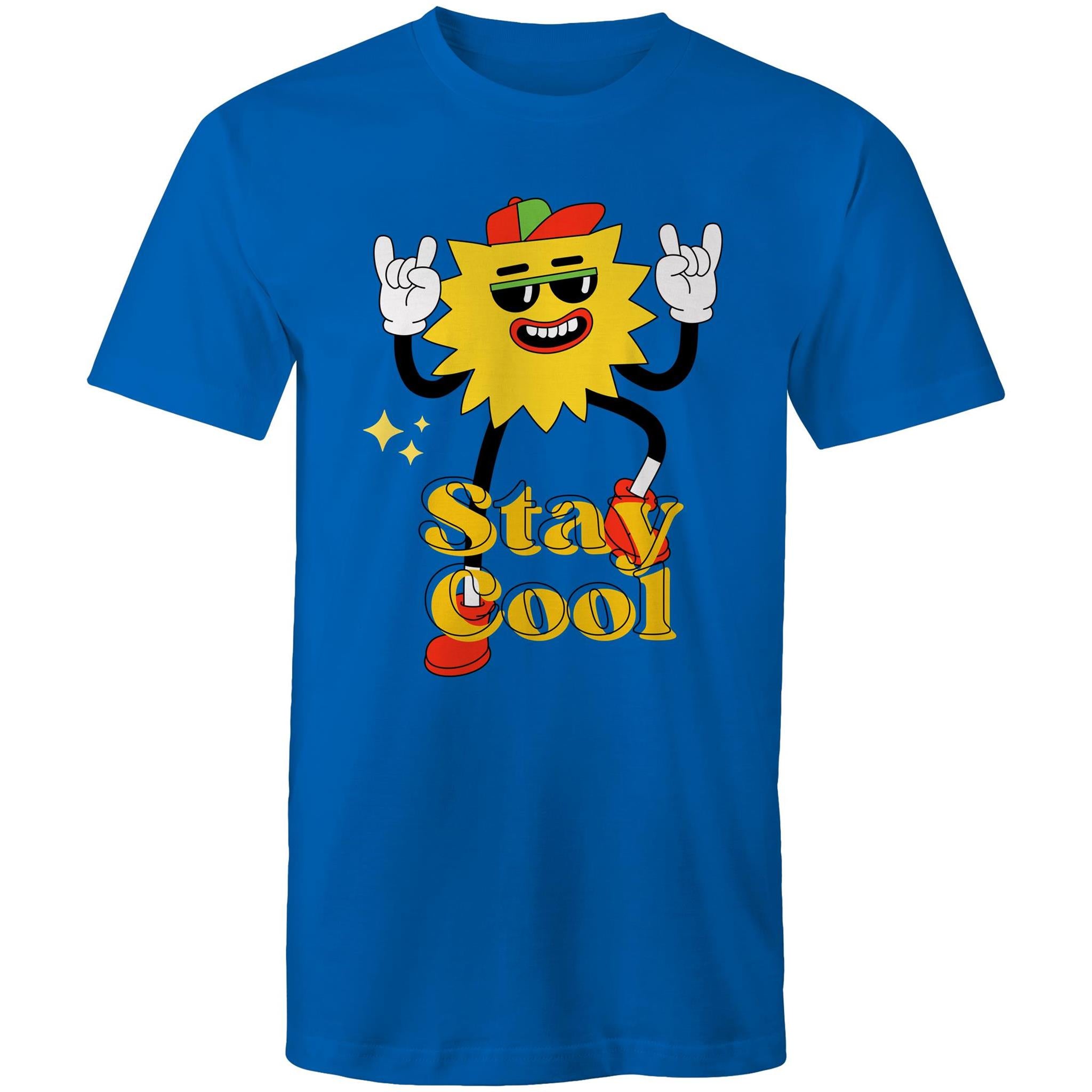 Stay Cool - Mens T-Shirt Bright Royal Mens T-shirt Printed In Australia