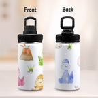 Hatching Dinosaurs - Kids Water Bottle with Chug Lid (12 oz) Kids Water Bottle with Chug Lid animal Printed Offshore