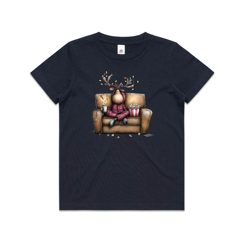 Reindeer, Christmas Movies Watching T-shirt - Kids T-shirt