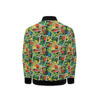 Tropical Comic Book Style Kids Bomber Jacket