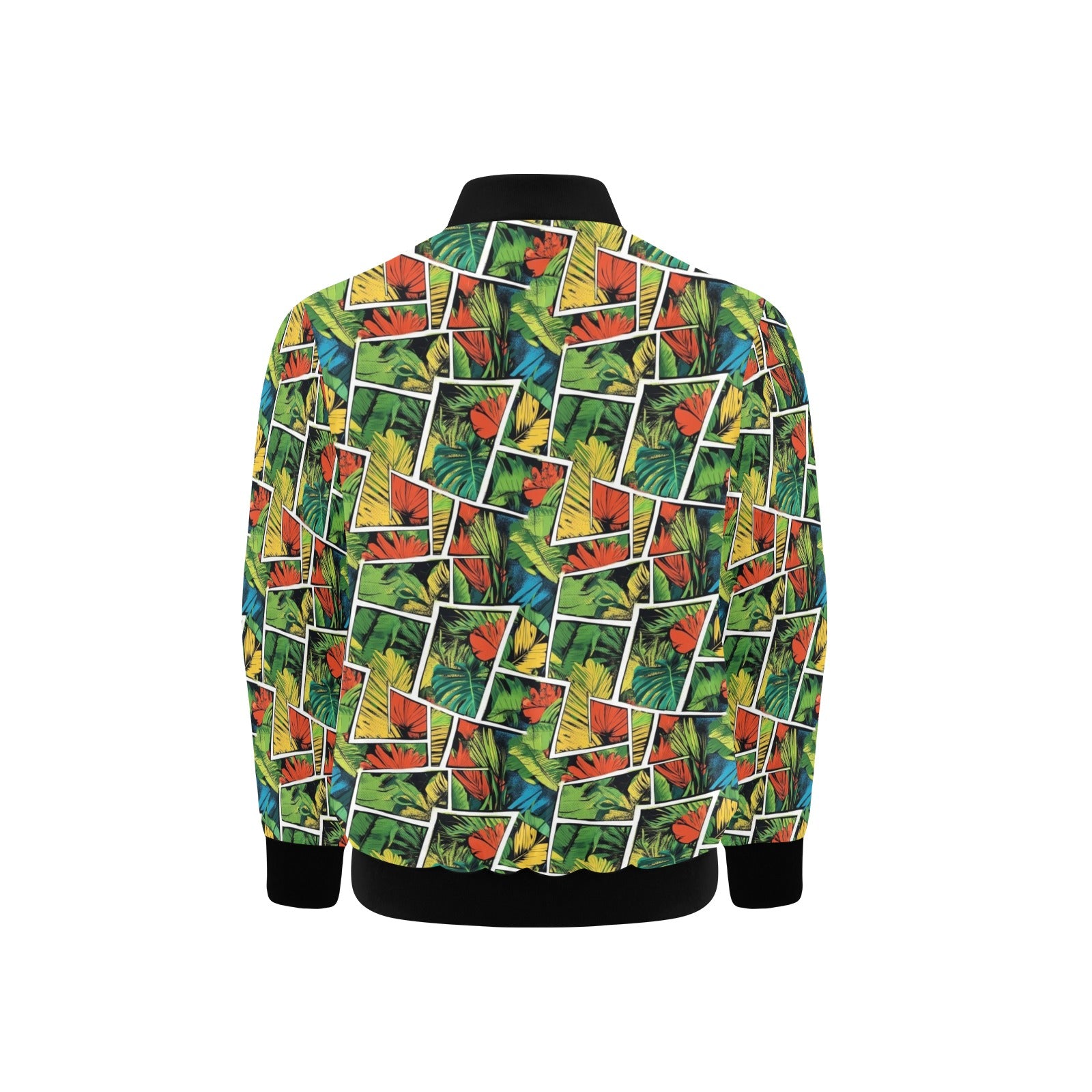 Tropical Comic Book Style Kids Bomber Jacket