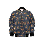 Sloth With Flowers Kids Bomber Jacket XL Kids Bomber Jacket animal Printed Offshore
