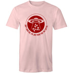I'm Just Here For The Coffee, UFO - Mens T-Shirt Pink Mens T-shirt Coffee Printed In Australia Sci Fi