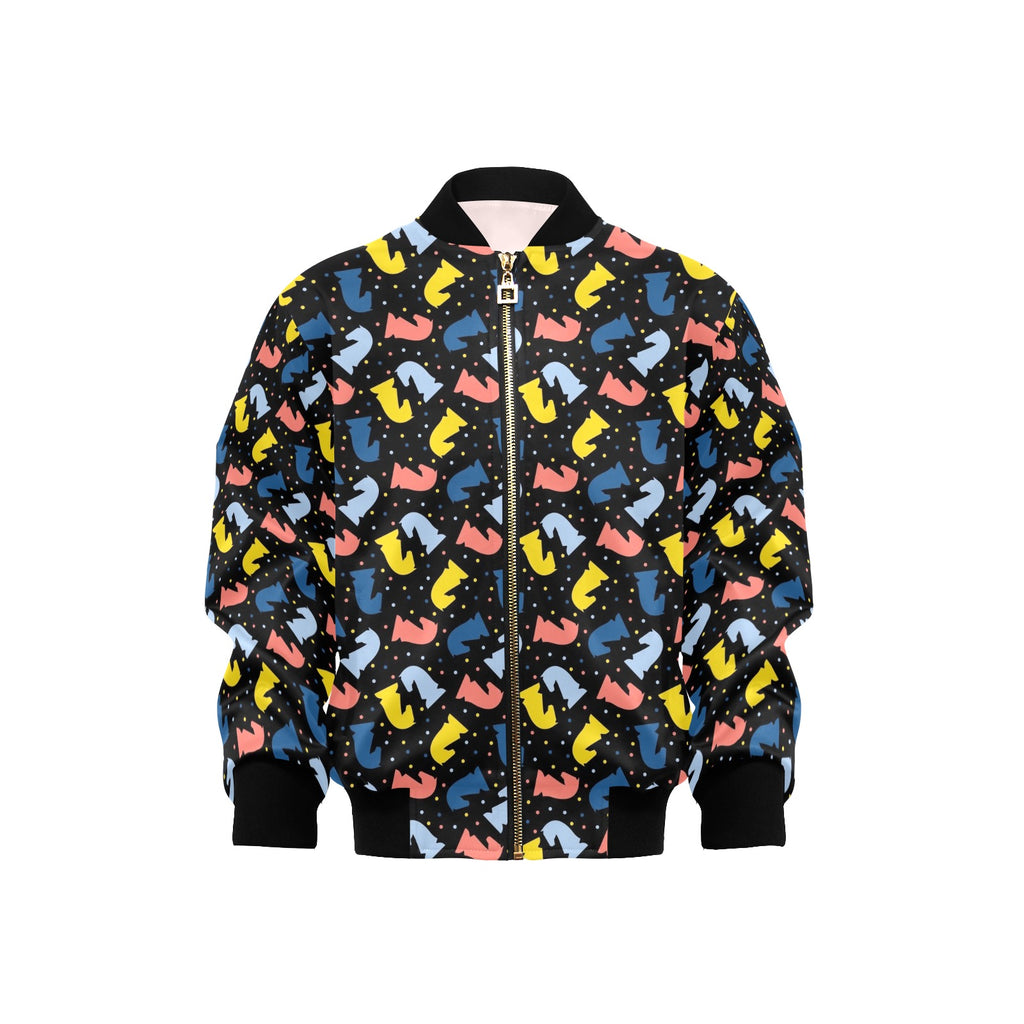 Colourful Chess Kids Bomber Jacket