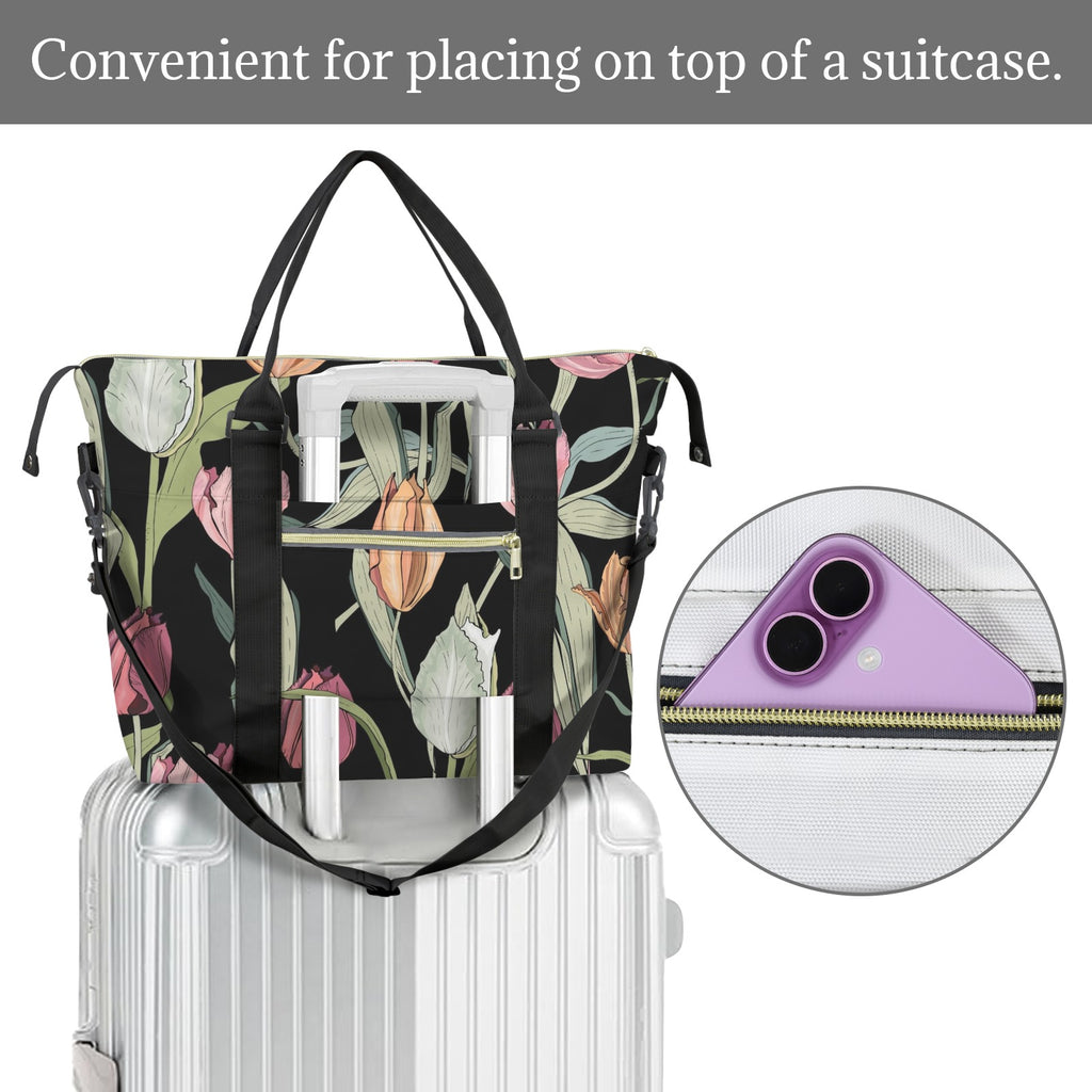 Tulips Duffle Bag-Simple (Model 1715) Duffle Bag-Simple (1715)
