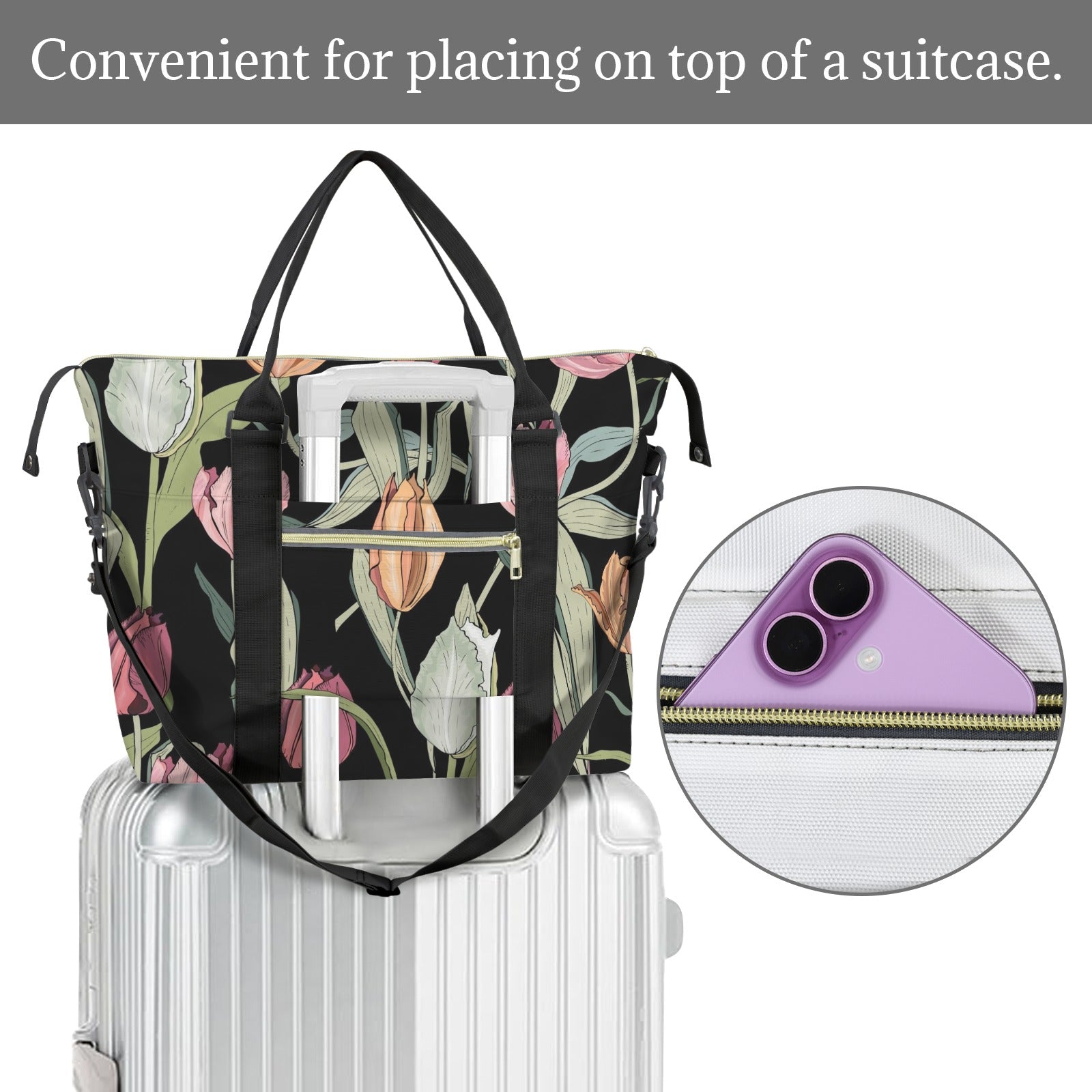 Tulips Duffle Bag-Simple (Model 1715) Duffle Bag-Simple (1715)