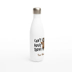 Personalise - Can't Adult Today - White 17oz Stainless Steel Water Bottle Personalised Water Bottle animal Globally Fulfilled