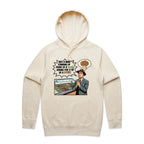 Just A Man Standing In Front Of A Salad Men's AS Colour Hoodie Ecru Mens Hoodie Food Printed In Australia