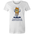 I Remember When I Was Smarter Than My Phone - Womens T-shirt White Womens T-shirt Printed In Australia Retro Tech