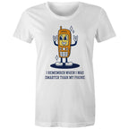 I Remember When I Was Smarter Than My Phone - Womens T-shirt White Womens T-shirt Printed In Australia Retro Tech