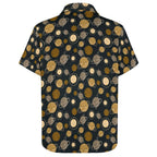 Planets Women's Short-Sleeve Button Up Shirt Women's Short-Sleeve Button Up Shirt Printed Offshore Space