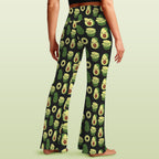 Cute Avocados High Waist Crossover Tummy Control Flare Leggings High Waist Flare Leggings Food Printed Offshore
