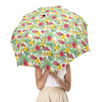 Tropical Flowers On White Umbrella Umbrella Plants Printed Offshore