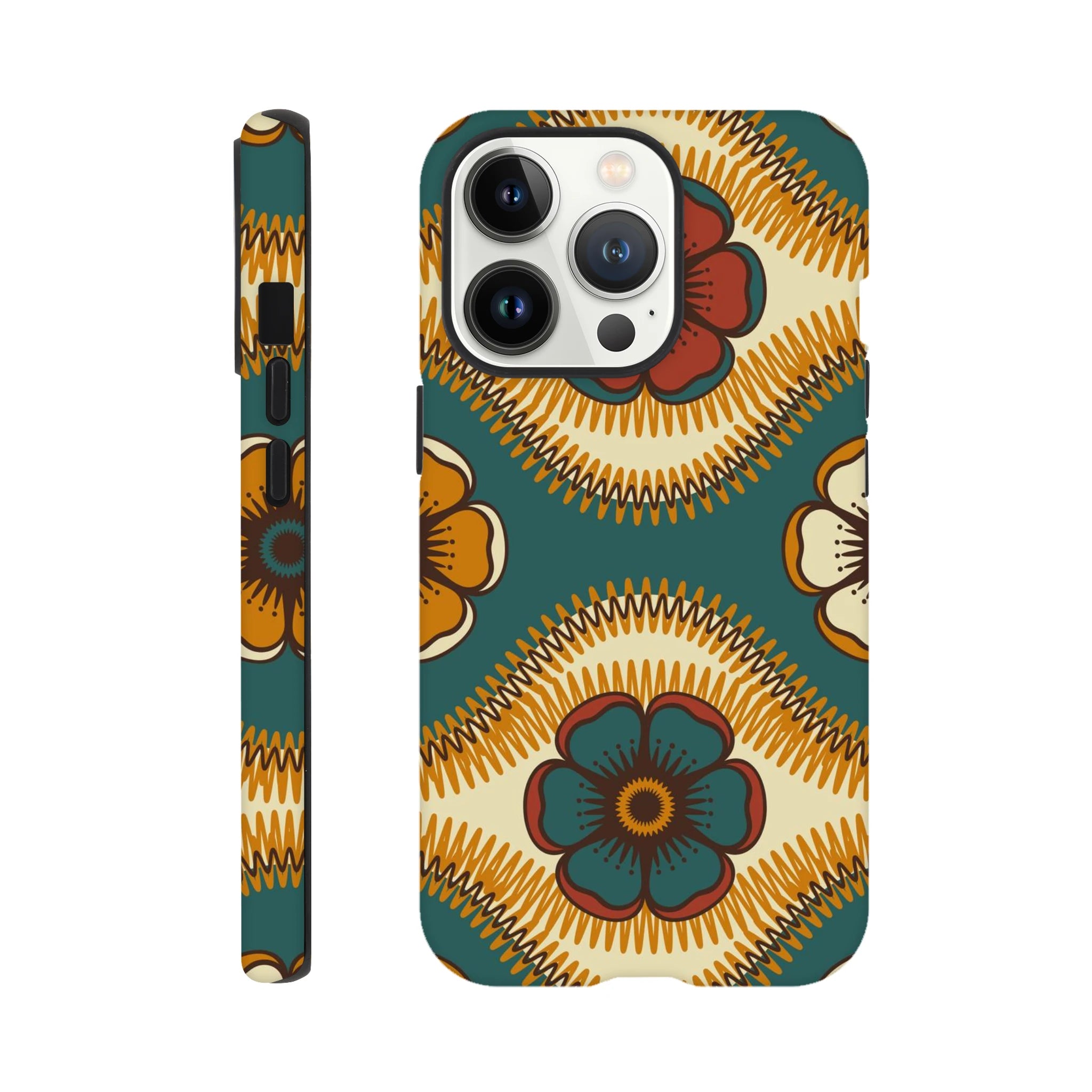 Vintage Floral - Apple iPhone Tough case iPhone 13 Pro iPhone Tough Case Globally Fulfilled Retro