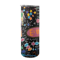 Science Time Blackboard 20oz Tall Skinny Tumbler with Lid and Straw One Size 20oz Tall Skinny Tumbler with Lid and Straw Printed Offshore