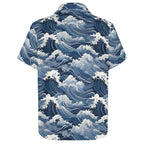 Japanese Waves Women's Collared Pocketless Short Sleeve Shirt