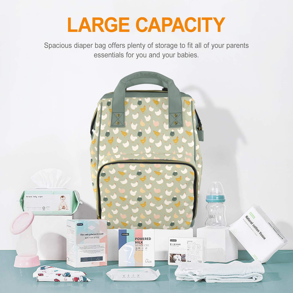 Chicken Life Multi-Function Backpack, Nappy / Diaper Bag Multi-function Backpack, Nappy / Diaper Bag animal Printed Offshore