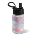 Mermaid Scales 12oz Kids Water Bottle with Straw Lid