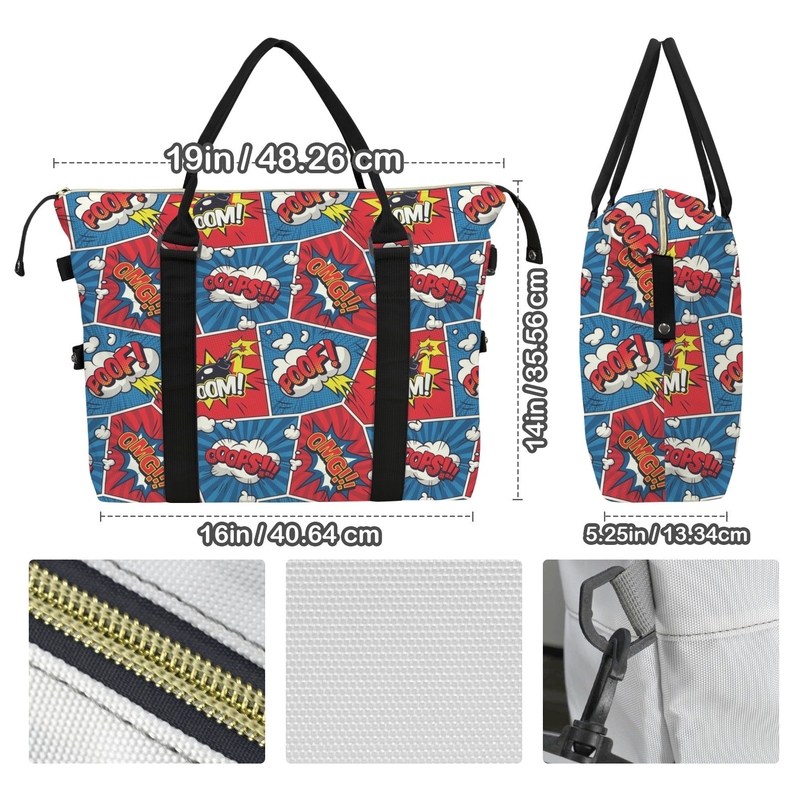 Comic Book Duffle Bag-Simple (Model 1715) Duffle Bag-Simple (1715)