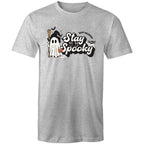 Stay Spooky, Halloween - Mens T-Shirt Grey Marle Mens T-shirt Halloween Printed In Australia