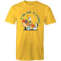 Hotdog, I'm On A Roll Men's AS Colour T-Shirt Yellow Mens T-shirt Food Printed In Australia