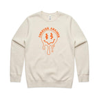 Forever Anxious - AS Colour Stencil Crew Sweatshirt Ecru Sweatshirt Printed In Australia