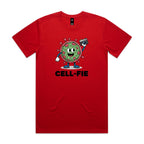 Cell-fie Cell Selfie Men's AS Colour T-shirt Red Mens T-shirt Printed In Australia Science