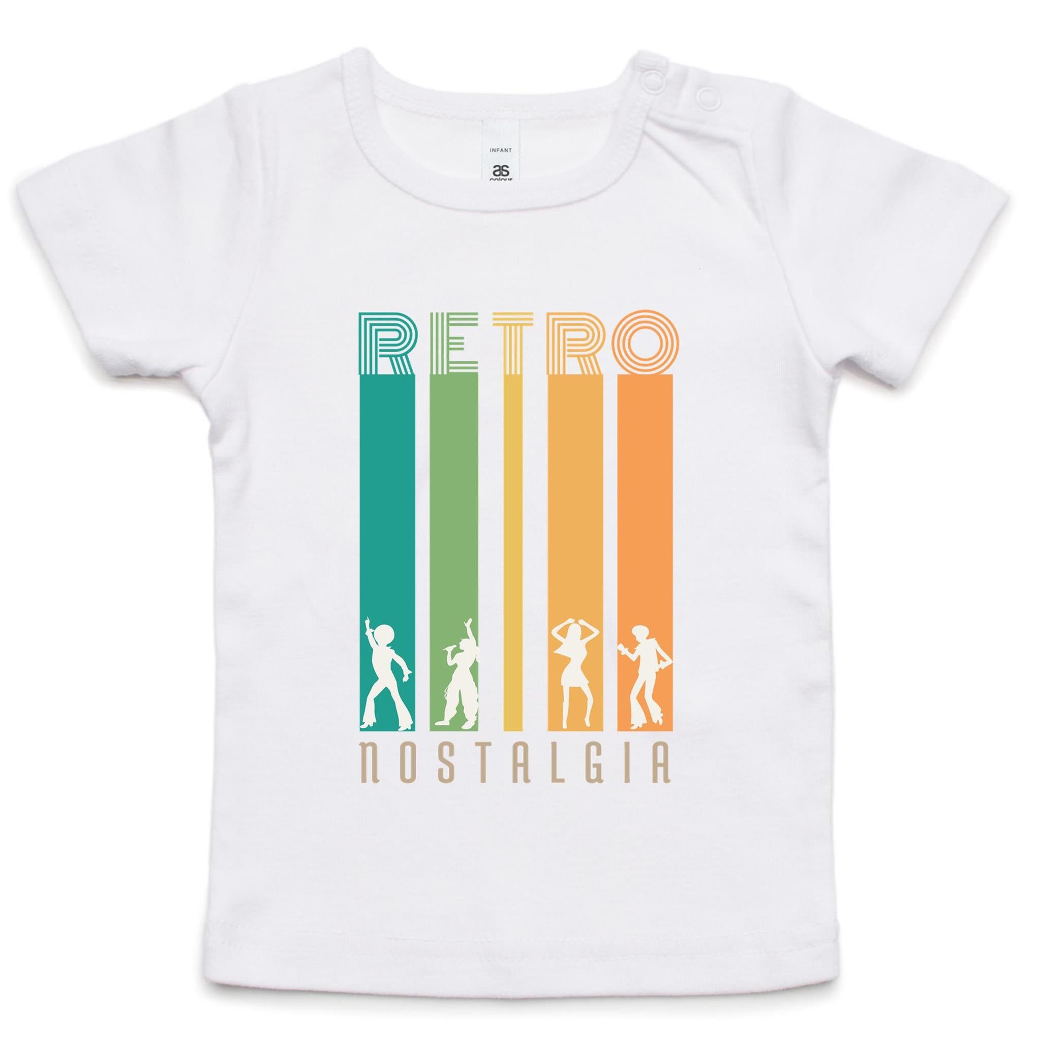 Retro Nostalgia - Baby T-shirt White Baby T-shirt Printed In Australia Retro