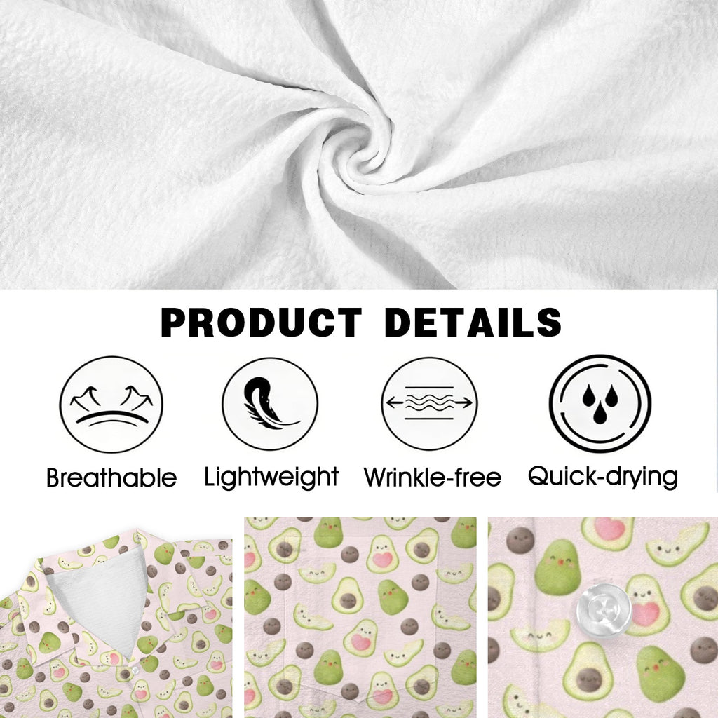 Avocado Love Men's Crinkle Hawaiian Shirt