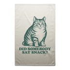 Cat, Did Somebody Say Snack? - AS Colour Tea Towel