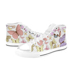 Cartoon Butterfly - Kids High Top Canvas Shoes