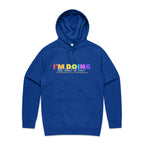 I'm Doing The Best I Can - Mens Hoodie Bright Royal Mens Hoodie Motivation Positivity Printed In Australia