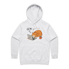 Cat Laptop, I'm OK - Womens Hoodie White Marle Womens Hoodie animal Printed In Australia Tech