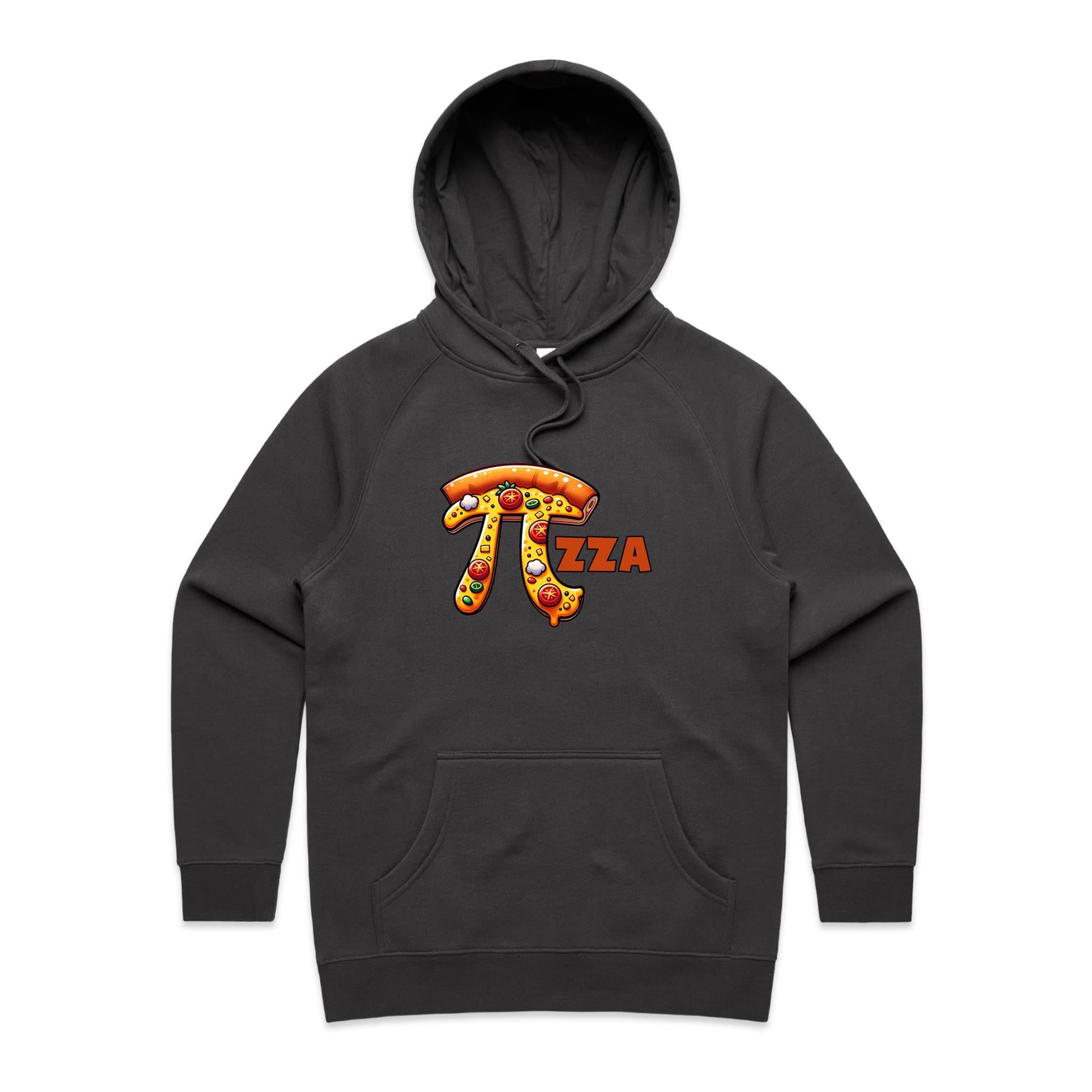 Pi Pizza - Womens Hoodie Coal Womens Hoodie Food Maths Printed In Australia
