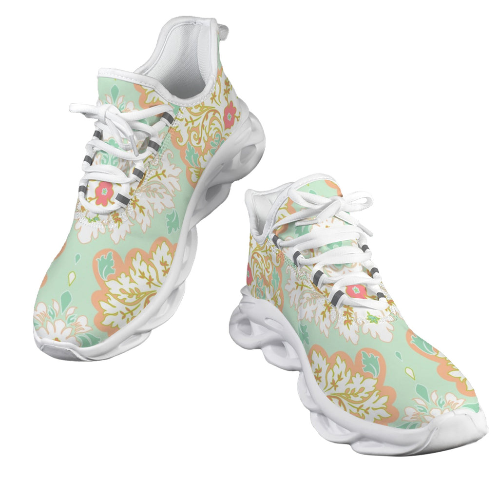 Floral Damask Women's Twisted Sole Sneakers