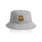 Choose Happy - AS Colour Bucket Hat Storm One Size As Colour Bucket Hat Positivity Printed In Australia Retro