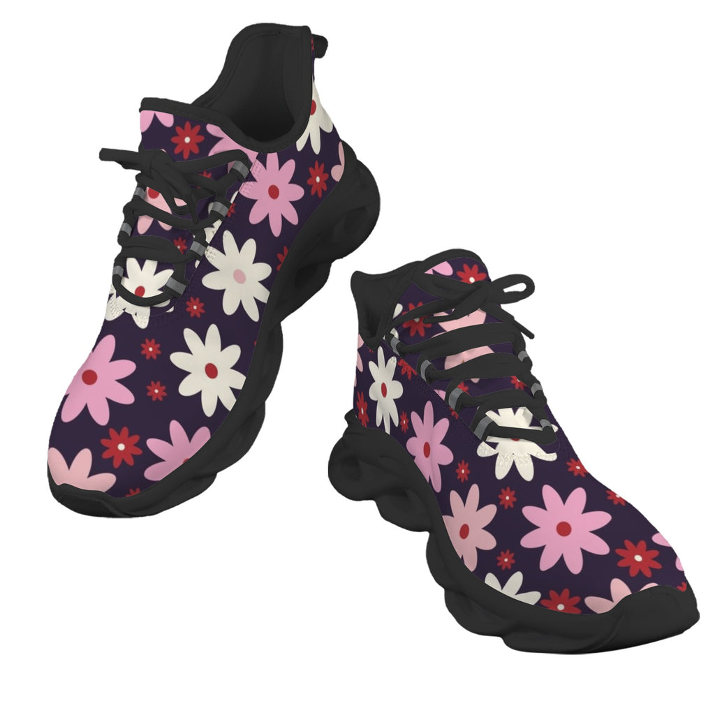 Pink Daisy Women's Twisted Sole Sneakers