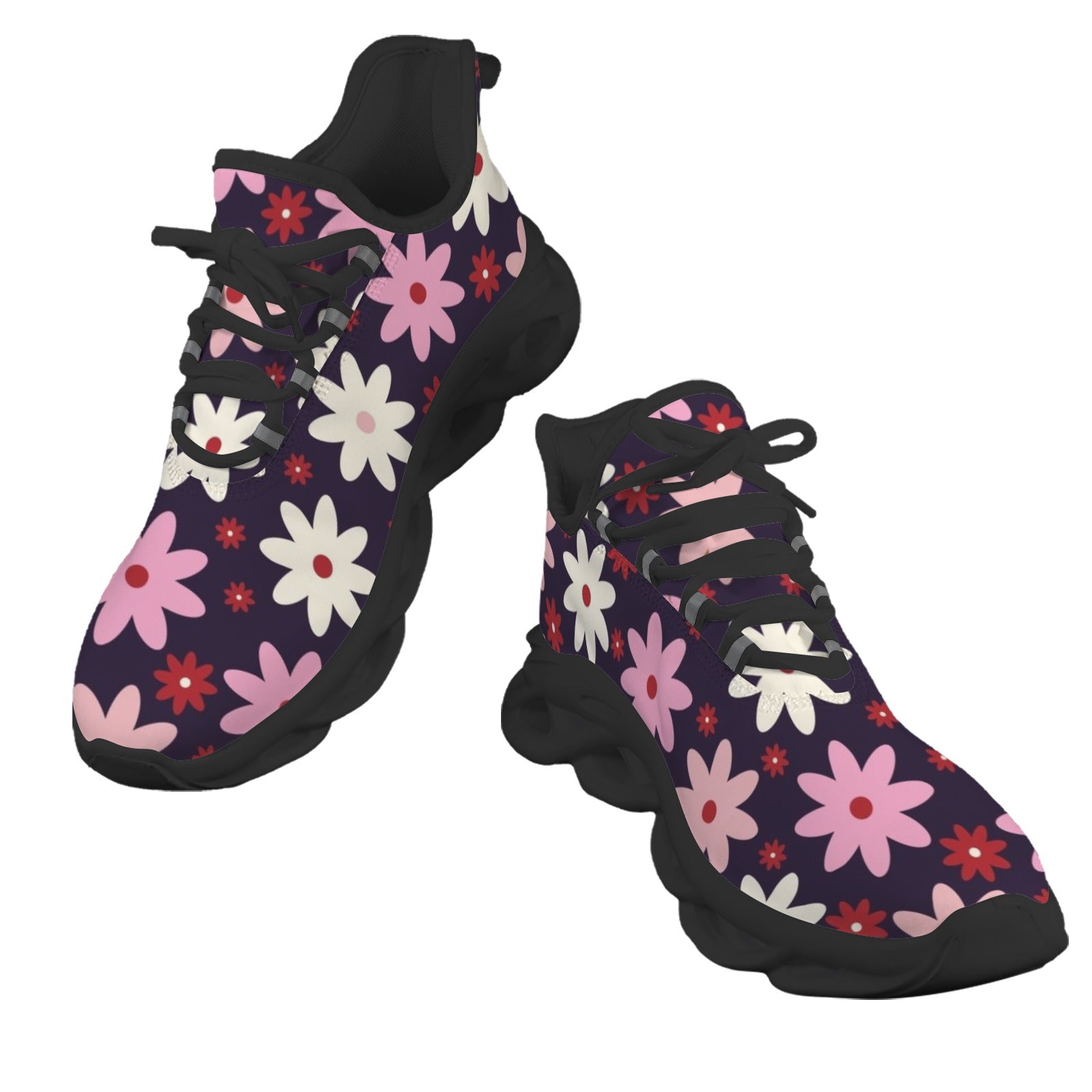 Pink Daisy Women's Twisted Sole Sneakers