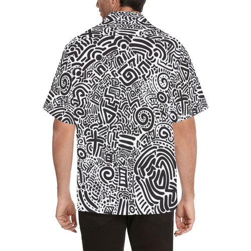 Black And White - Mens Hawaiian Shirt
