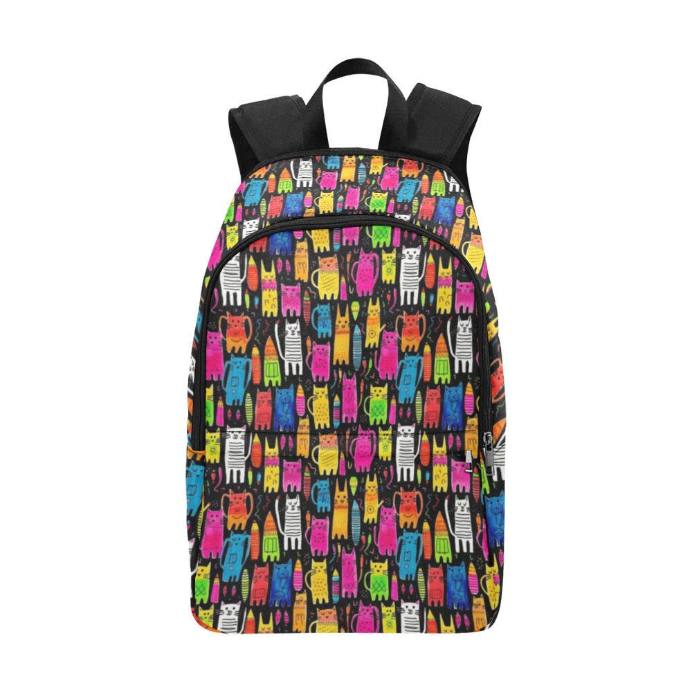 Colourful Cats - Fabric Backpack