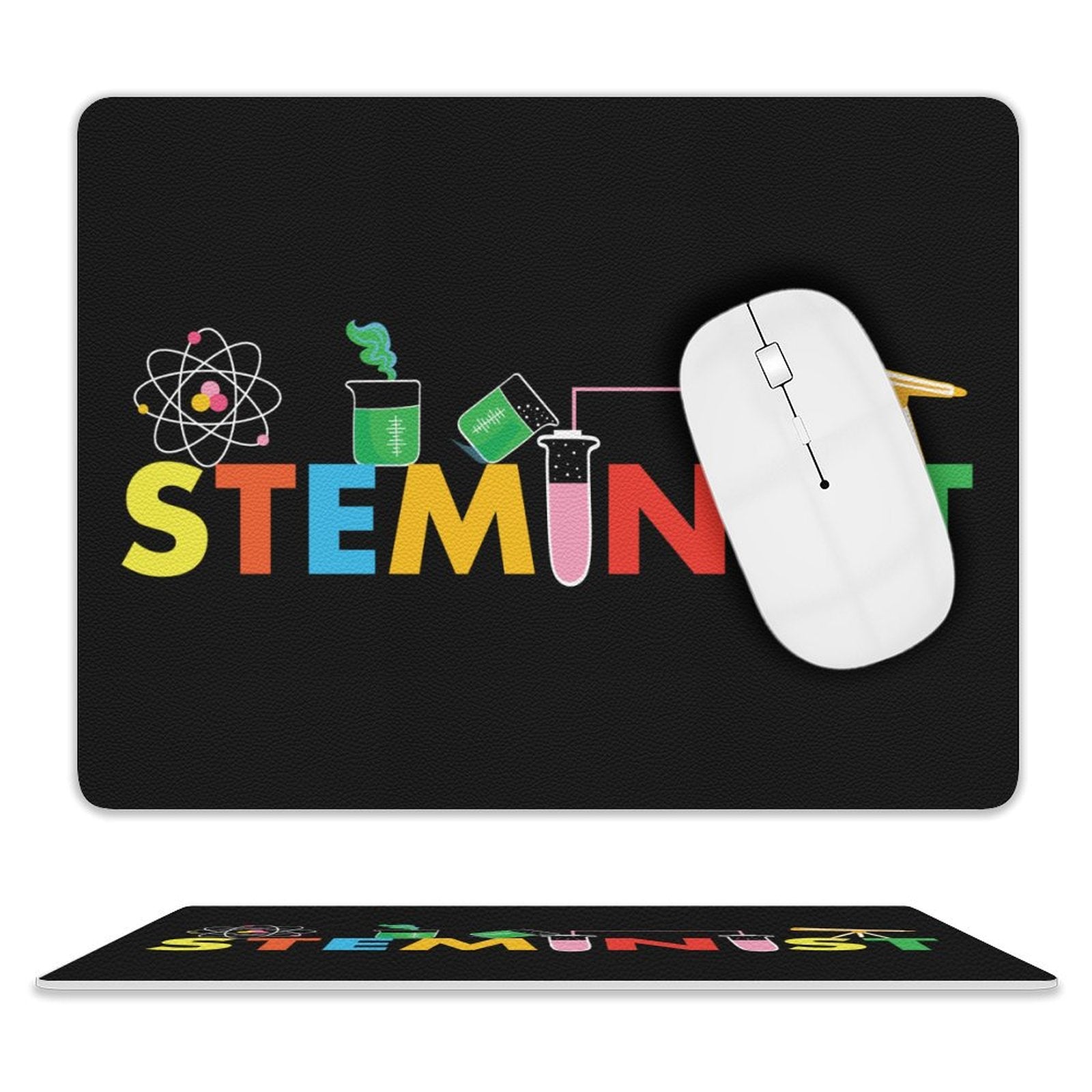Steminist Leather Mouse Pad white One size Leather Mouse Pad Printed Offshore Science